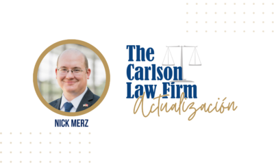 El Abogado Licenciado Nick Merz Del Bufete The Carlson Law Firm Tiene Una Actualización