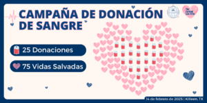 Campaña De Donación De Sangre De San Valentin 2025, The Carlson Law Firm Recolectó Suficiente Sangre Para Salvar Hasta 75 Personas En Killeen Y Bell County Con La Colaboración De La Unidad Móvil De Baylor, Scott & White Blood Center De Temple